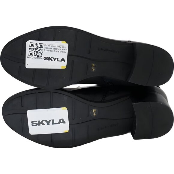 Easy Spirit Women's Black Ankle Boots Comfortable Wide Size 6.5 - Picture 6 of 6